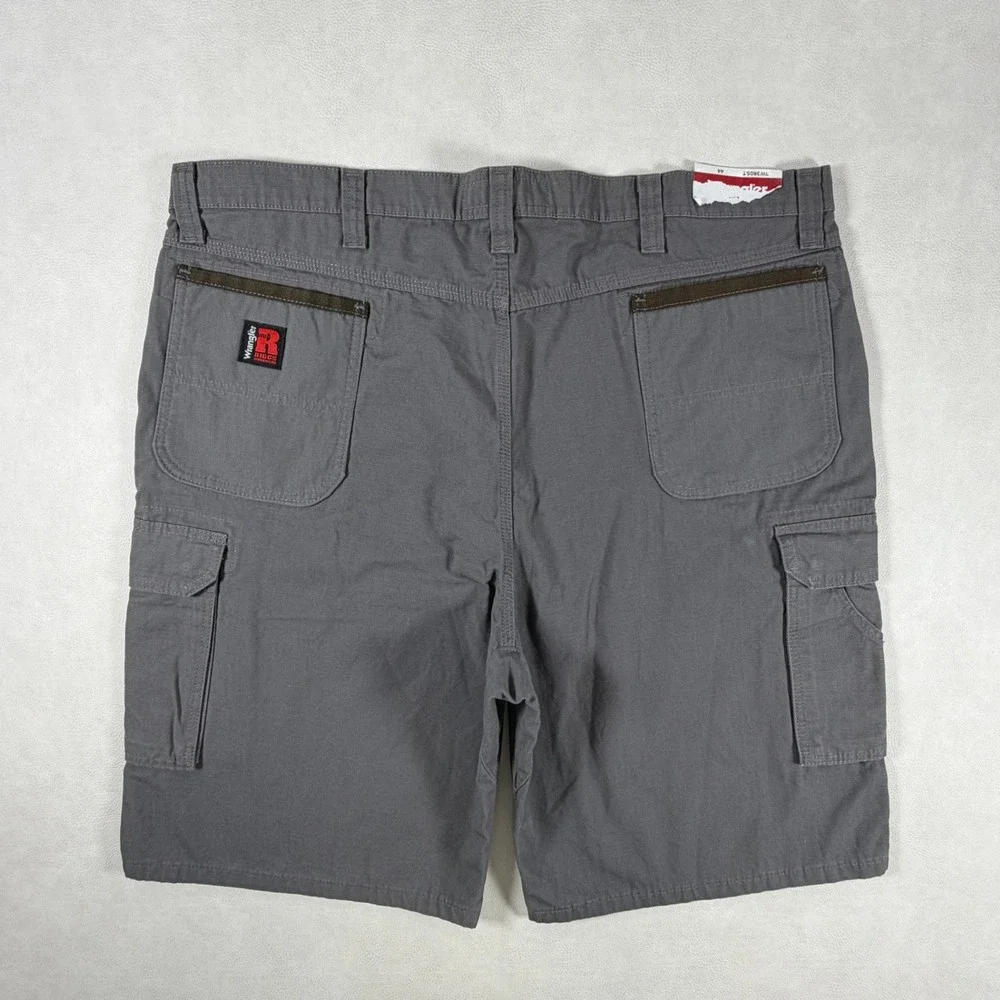 Wrangler Riggs Workwear Mens Gray Ripstop Cargo Shorts 44 New